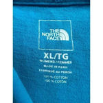 The North Face Women's Blue Ombre Abstract Print Hooded Blouse XL Photo 2