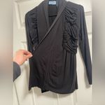 Survival Women’s Black Open or Tie Wrap Front Cardigan Size M Size M Photo 3