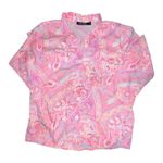 Ralph Lauren Lauren  Printed 3/4 Sleeve Capri Pants‎ Pajama Set Pink Paisley Med Photo 2