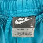 Nike NWT  Blue Striped Elastic Waist Activewear Cropped Track Pants Size Large Photo 3