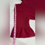 JessaKae Red Ruffled Midi Dress with Flutter Sleeves 100% Polyester Size undefined Photo 8