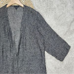 Eileen Fisher Organic Linen Blend Longsleeve Open Front Long Cardigan Knit M Photo 4
