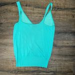 BCBGMAXAZRIA NWT Green Knitted Floral Embroidered & Embellished Tank Top Sz L Photo 3