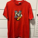 Disney Vintage  Mickey Red T Shirt Photo 1