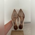 St. John Vintage Cream ’s Leather Wood Heel Pumps High Heels Size 8 READ Photo 8