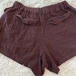 Free People  Mauve Linen Blend Cargo Mini Shorts | Utility Boho | Size M Photo 10
