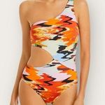 Solid & Striped -The Claudia Printed Asymmetric One Piece Swimsuit. Size… Photo 0