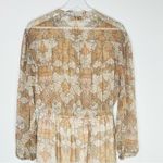 Bishop and Young Cameron Tiered Dress in Divine Paisley Print Cream Tan Color L Photo 7