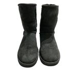 UGG  Australia Classic Short Black Suede Leather Winter‎ Boots Women's 6 Photo 2
