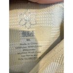 Aura  Gingham Bodysuit Sleeveless V-Neck Casual Cute Tan White‎ Size M/L Photo 2