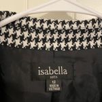 EUC Isabella suits women’s black white gingham plaid button front jacket coat 12 Photo 2