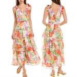 Julia Jordan Tiered Chiffon Midi Dress, New with Tags, Floral Size 2 Photo 0