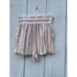 Umgee  Medium Striped Shorts Pink White Freyed Edge Summer Casual Photo 1