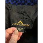 Vintage 100% Wool Blue Black Plaid Blazer Jacket with Shoulder Pads Size XXL Photo 7