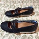 Vionic  Double Strap Cala Black Leather Mary Jane Wedge Shoes 7.5 Photo 6