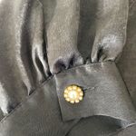 ZARA Satin Floral Jewel Button Blouse Photo 5