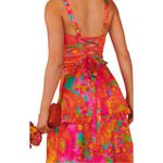 Show Me Your Mumu LADY CORSET FLORAL Tiered Ruffle Dress IN MISS MALIBU Pink L Photo 2