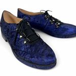 Naturalizer  Liam Blue Crushed Velvet Slip On Oxford Womens Shoes 7.5W Photo 0