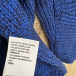 Free People High Hopes Blue Black Chunky Knit Sweater Cardigan XS Photo 3