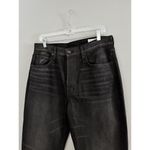 Rag and Bone Alex High Rise Straight Worn Black Button Fly Rigid Size 32 Womens Photo 4