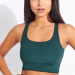 Girlfriend Collective Paloma Sports Bra Size XS Dark Green Racerback Photo 0
