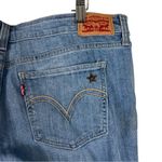 Levi's Levi’s 535 Skinny Jeans Womens 33 Medium Wash Star Studded Raw Hem Indie Sleaze Photo 3