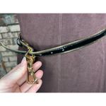 belt bow buckle black gold vegan leather Photo 9