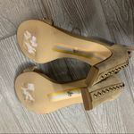 Sam Edelman Yoshi suede studded ankle strap heels tan gold sz 6.5 Photo 4