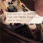 Carlos Falchi for CHI leather snakeskin hobo Purse tassels Brown Photo 4