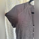 Anthropologie TINY  Stone Harbour Embroidered Lagenlook Hi-Lo Shirtdress S Photo 6