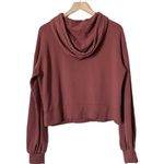 Alo Yoga Cropped Hoodie Long Sleeve Pullover Dusty Rose Size Medium Photo 2