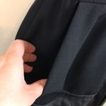 Vince Women’s Black Lamb Leather Hem Drawstring Waist Sleeveless Dress Photo 3