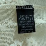 POL Lace Button Up Short Sleeve Shirt Cream Blush Small Photo 4