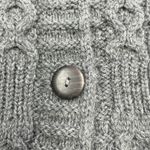 Kilronan Knitwear Merino Wool Button Cardigan XXS Ireland Cable Knit Fisherman Gray Photo 6