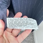 Mango  Women's‎ Navy Pinstripe Wool Blend Longline Coat Blogger Favorite Size S Photo 7