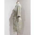 Equipment  Femme Axelle Green Snake Print Self Belted Mini Shirt Dress Women's 8 Photo 4