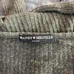 Brandy Melville Gray Ribbed Knit Long Sleeve Crop Top Basic Photo 2
