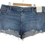 Abercrombie & Fitch  Y2K The Mom Mid-Rise Raw Hem Shorts Size 20 NWT Photo 0