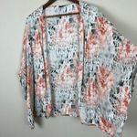 Tolani Kimono Top OS Multicolor Tie Dye 3/4 Dolman Sleeve Modal Boho Hippie White Size undefined Photo 12
