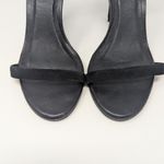 Joie  Abbott Ankle Strap Suede Open Toe Heels with Zipper Black Size 38.5 Photo 2