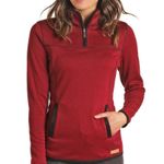 Powder River Outfitters Panhandle Womens 1/4 Zip Pullover Burgundy Pockets Large Red Photo 14