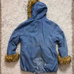 Penny Lane Coat Denim Jacket Parka w/Faux Fur Trim Y2K XL 1X 2X 3X 3XL Brown Photo 2