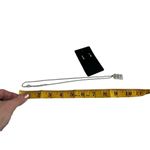 Squared terraced patterned silver toned pendant necklace and earrings Photo 1