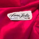 Vintage Womens Robe And Pants Size M Medium Pink Silky Satin Velour Romantic Black Photo 3