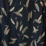 Johnny Was Silk-Blend Dress with gold feather print w/ velvet bottom NWT Photo 8