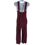 Free People  City Girl Striped Red & Blue Wide-Leg Jumpsuit Button-Front Size‎ 6 Photo 3