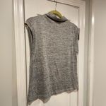 Tahari  Size M Gray Heather Mock Drape Neck Sleeveless Knit Pullover Top Photo 2