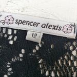 Spencer Alexis Lace Skirt Set – 12 Black Long Sleeve Midi Evening Style 54014 Photo 10