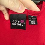 Eye Candy  Y2K Sharkbite Hem Bright Red Minimalist Top - 2X - Women's Plus Size Photo 2