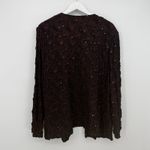 Dressbarn Collection Black Red Crinkle Sequin Open Cardigan Formal Size 20W Photo 9